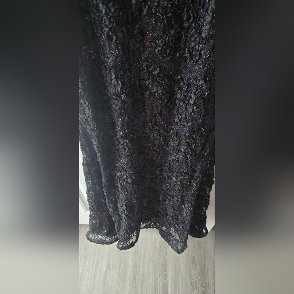 AQUA Bloomingdale's Exclusive Sequin Mermaid Gown Boned Bodice Sz 10 Prom Bridal - Picture 6 of 16